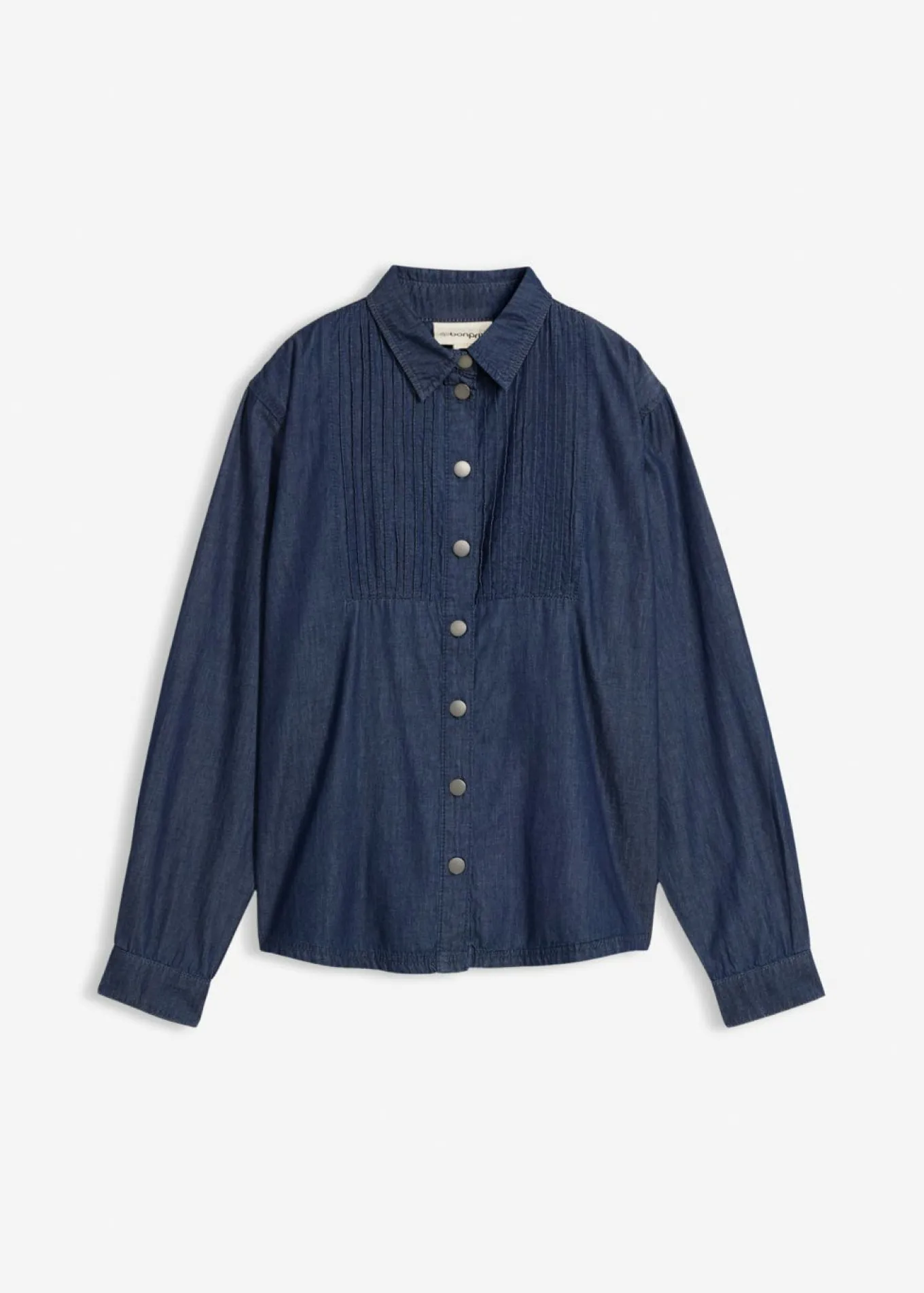 Blusa vaquera holgada de algodón orgánico