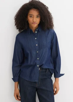 Blusa vaquera holgada de algodón orgánico