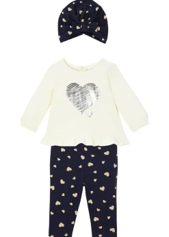 Bodi + leggings + gorro para bebés (3 piezas) de algodón orgánico