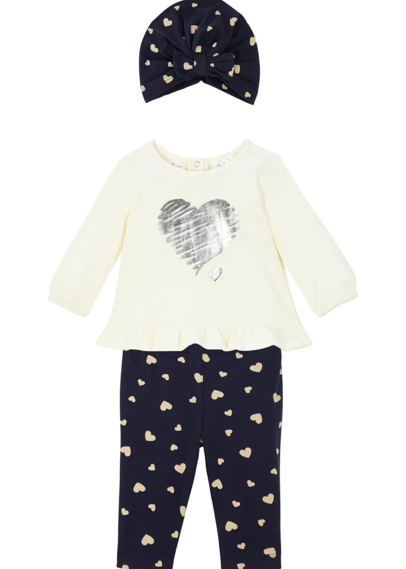 Bodi + leggings + gorro para bebés (3 piezas) de algodón orgánico