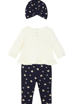 Bodi + leggings + gorro para bebés (3 piezas) de algodón orgánico