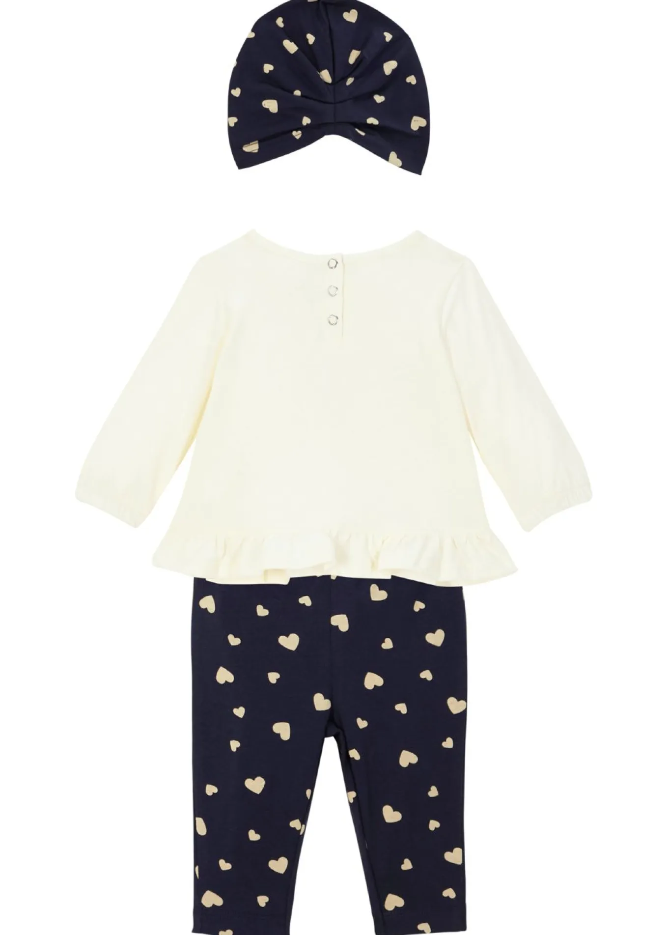Bodi + leggings + gorro para bebés (3 piezas) de algodón orgánico