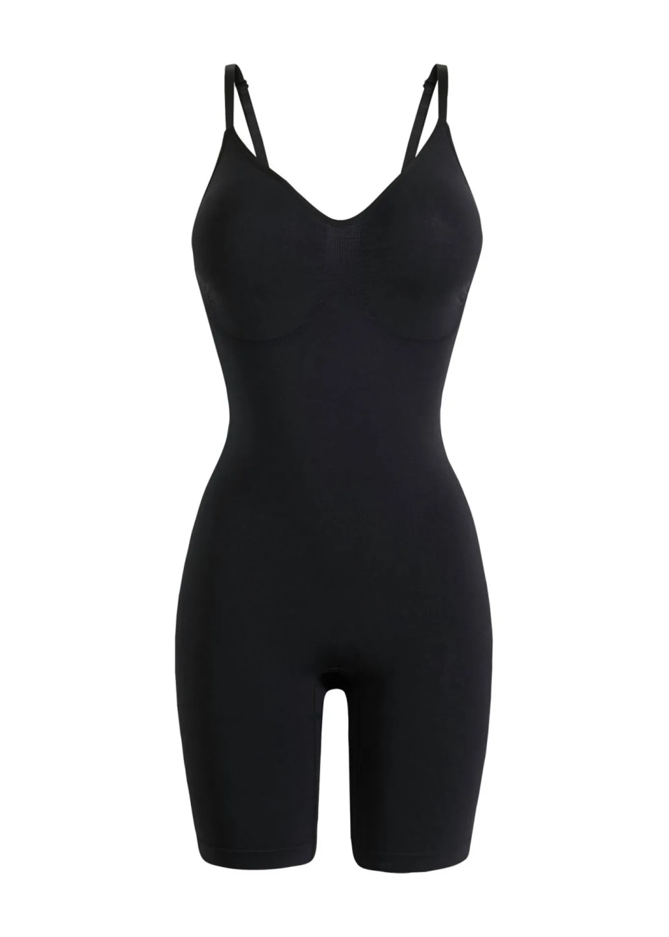 Body con efecto moldeador medio sin costuras
