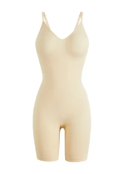 Body con efecto moldeador medio sin costuras