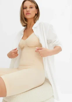 Body con efecto moldeador medio sin costuras