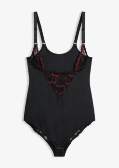 Body con ligero efecto moldeador y encaje