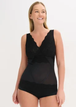 Body con ligero efecto moldeador y encaje