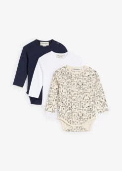 Body de algodón orgánico (3 unidades) para bebés
