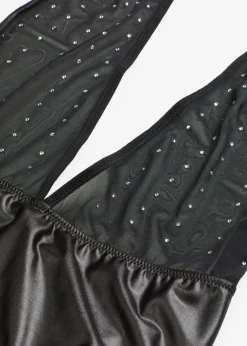 Body de tanga con piedras brillantes