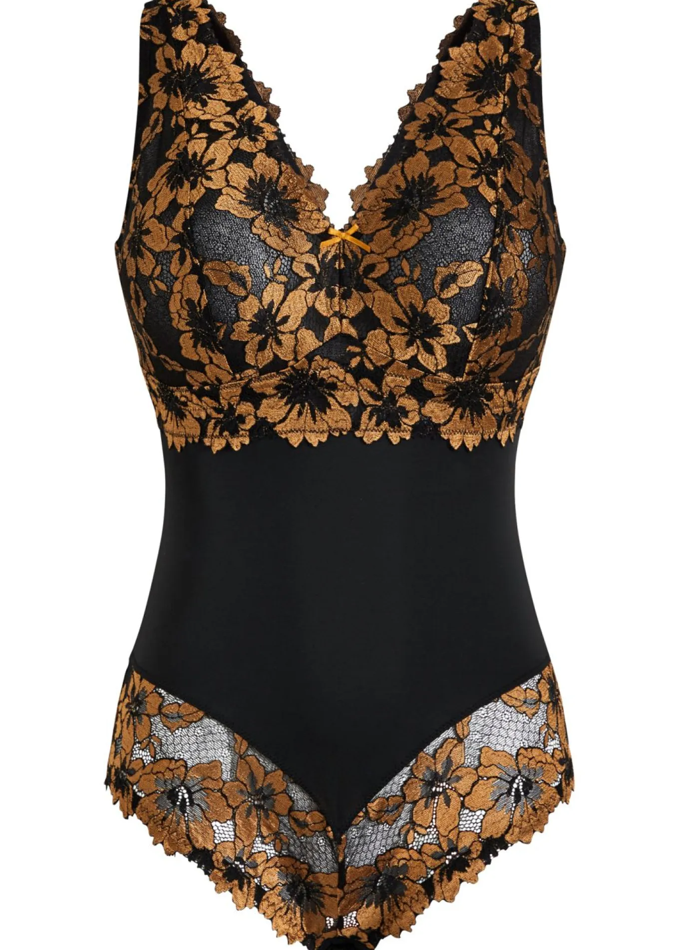 Body sin aros con encaje de flores