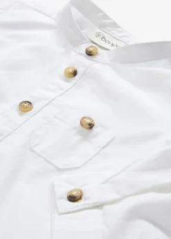 Body tipo camisa y pantalón tipo chino de algodón puro (conjunto de 2 piezas)