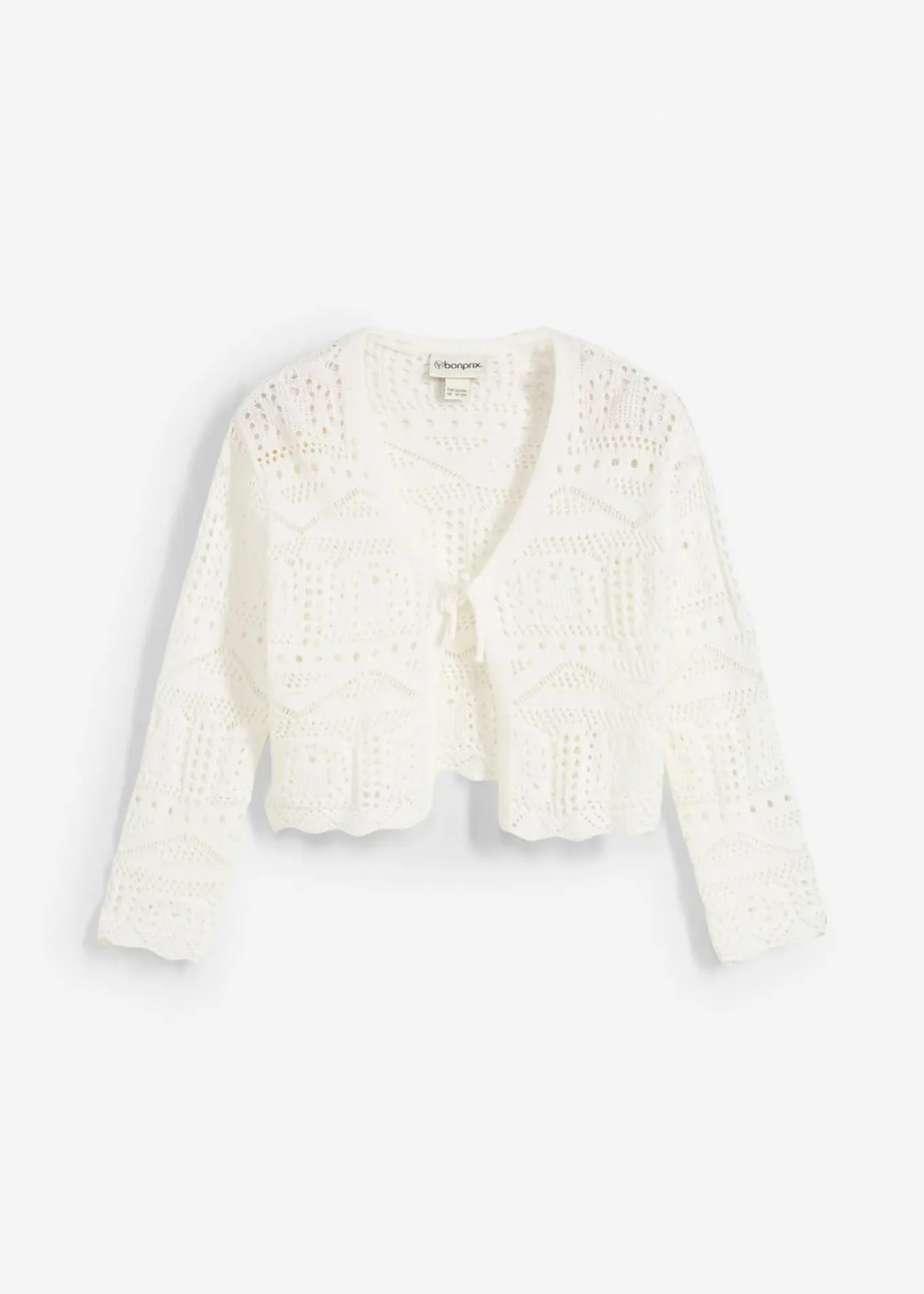 Bolero con bordado y mangas 3/4