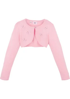 Bolero de punto con aplicaciones de mariposas