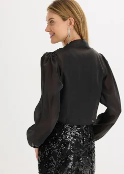 Bolero de tul fino con detalle de lazo