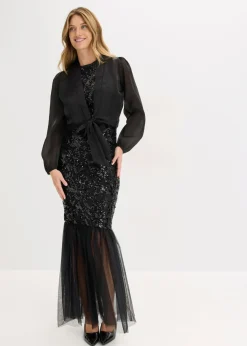 Bolero de tul fino con detalle de lazo