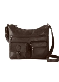 Bolso bandolera con bolsillos exteriores