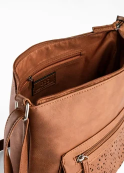 Bolso bandolera con bolsillos exteriores decorativos