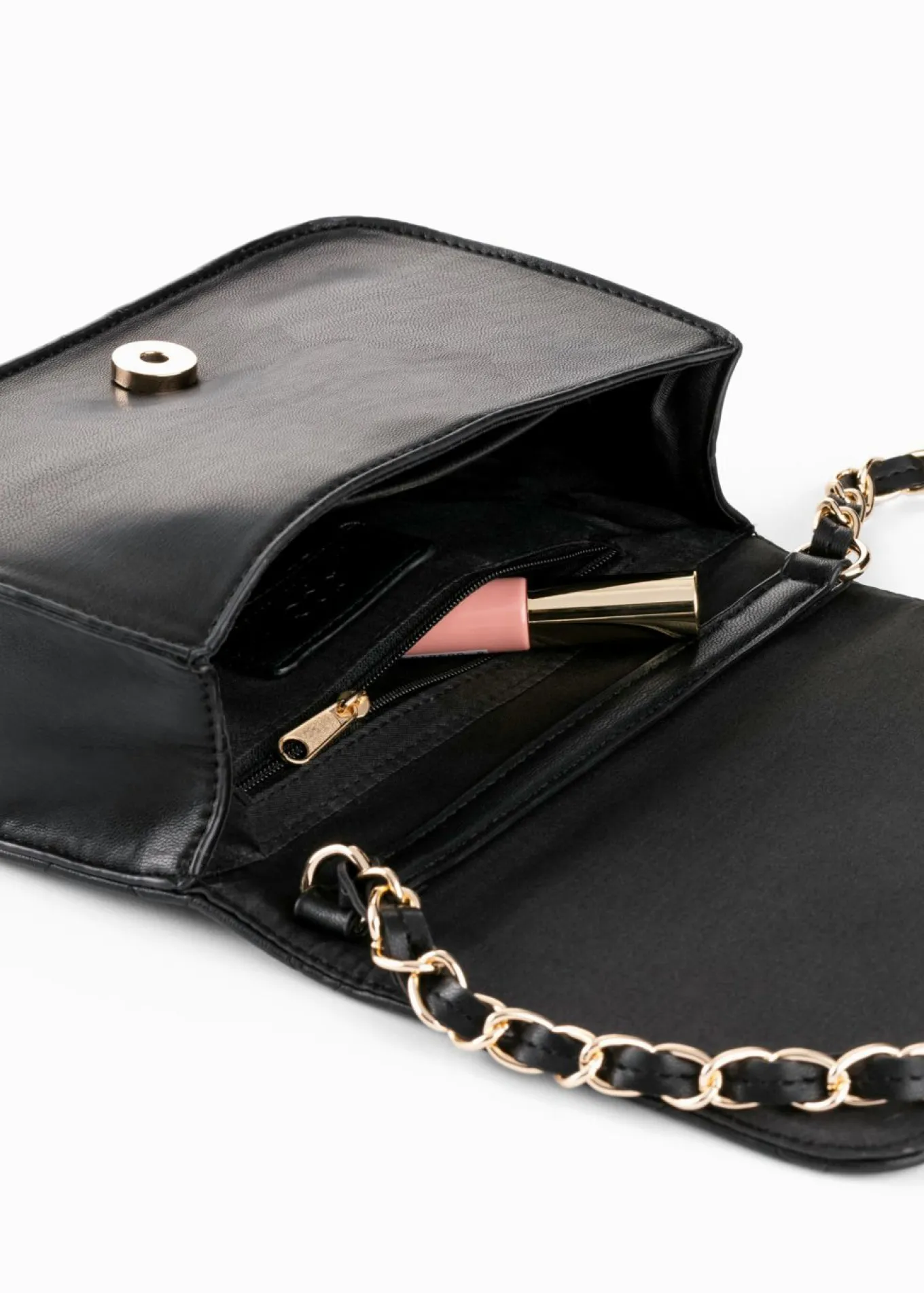 Bolso bandolera con pespunte decorativo