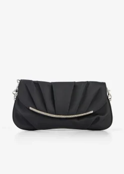 Bolso clutch con decoración de pedrería