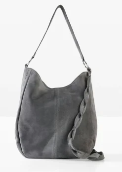 Bolso de ante con correa decorativa adicional