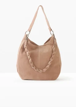 Bolso de ante con correa decorativa adicional