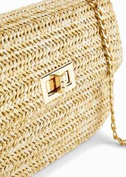 Bolso de estilo bandolera de paja