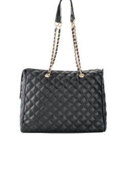 Bolso de mano con pespunte decorativo