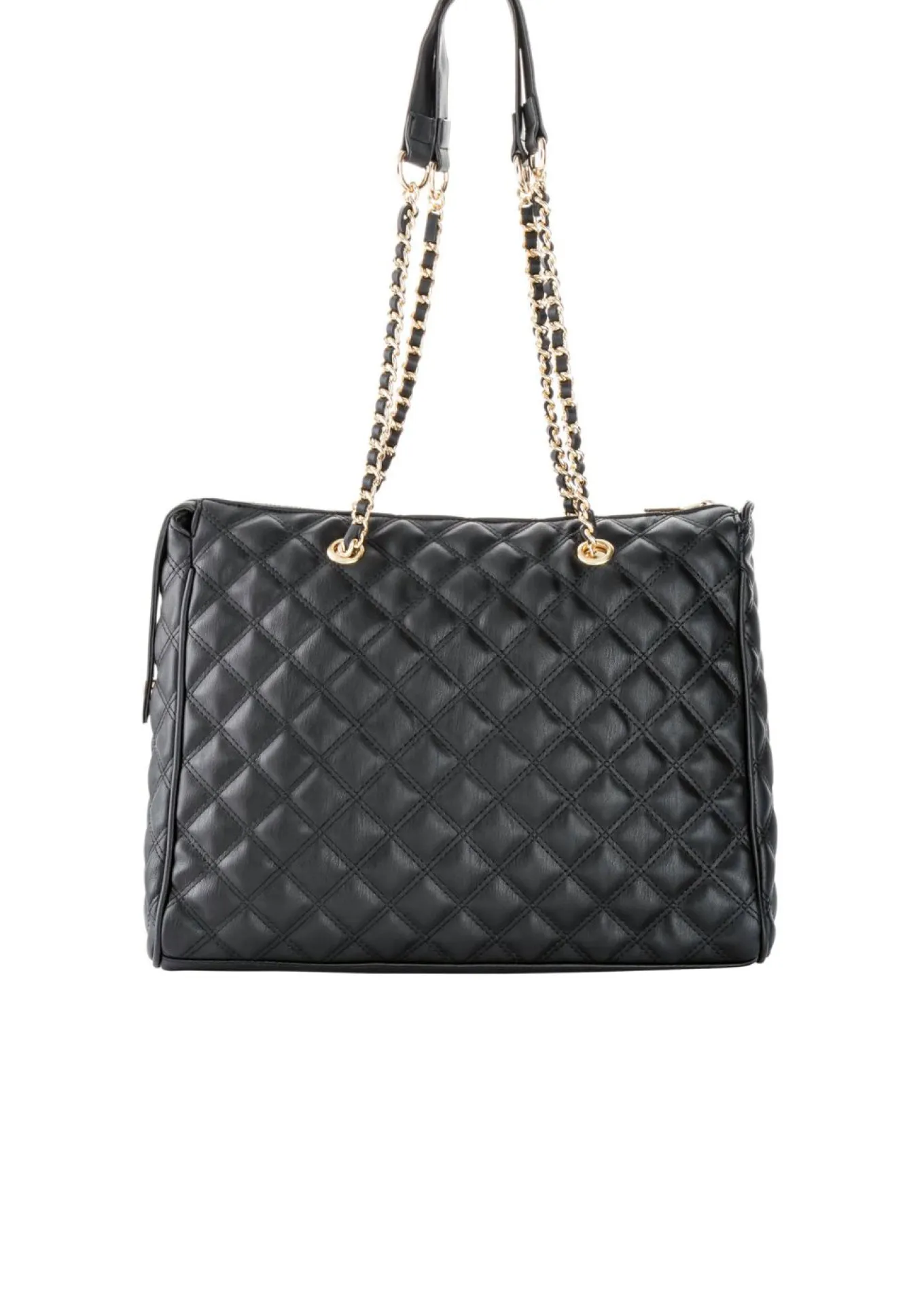Bolso de mano con pespunte decorativo