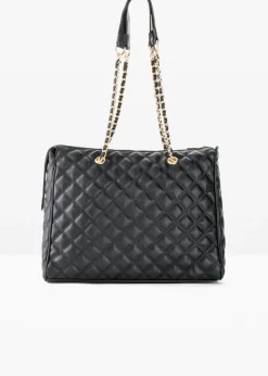 Bolso de mano con pespunte decorativo