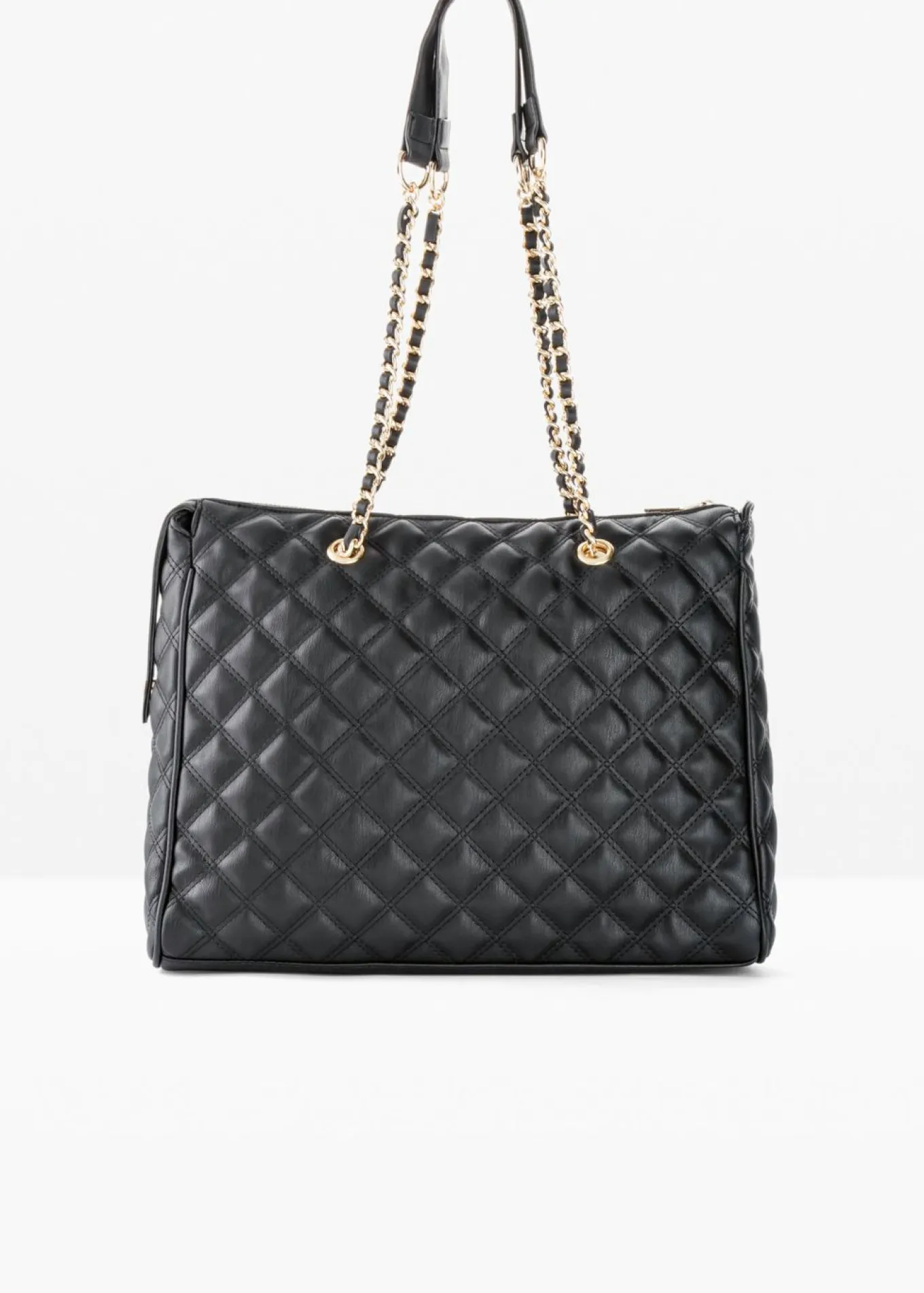 Bolso de mano con pespunte decorativo