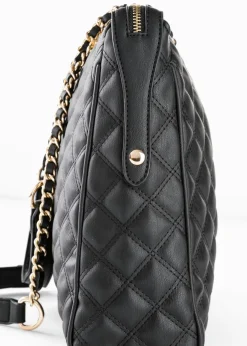 Bolso de mano con pespunte decorativo