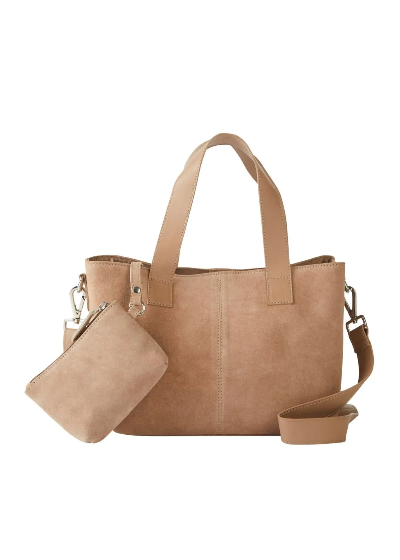 Bolso de mano de ante
