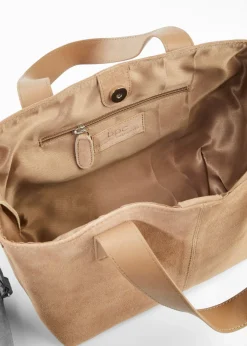 Bolso de mano de ante