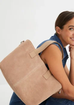 Bolso de mano de ante