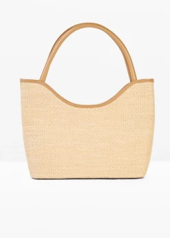 Bolso shopper con aspecto de paja