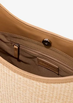 Bolso shopper con aspecto de paja