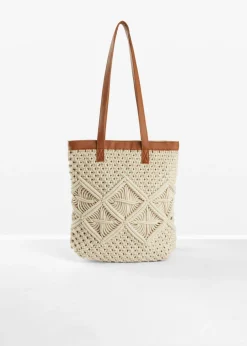 Bolso shopper de macramé