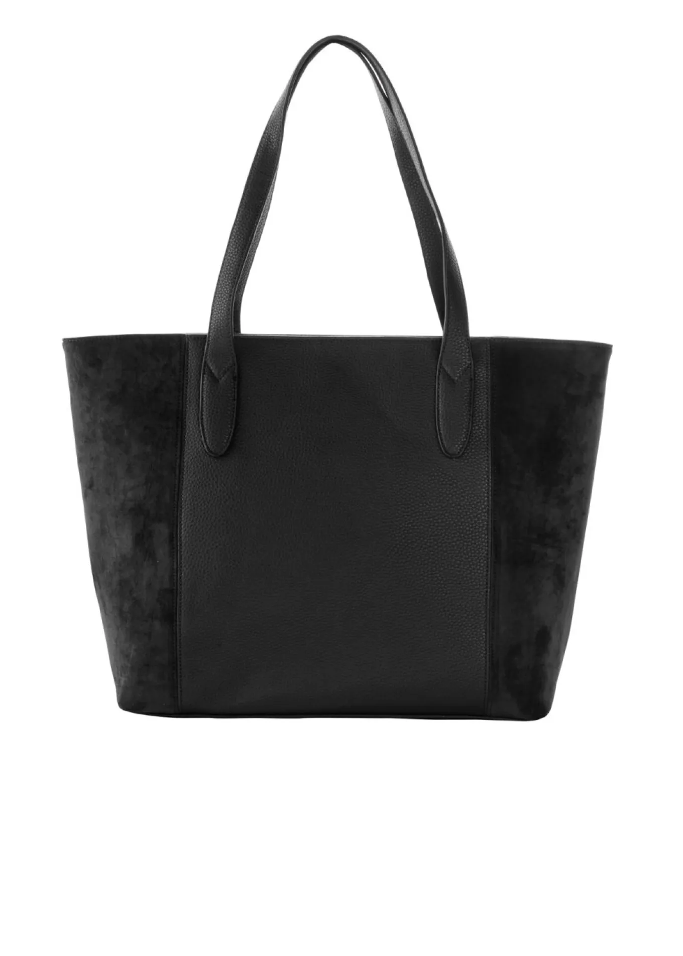Bolso shopper grande con mezcla de materiales