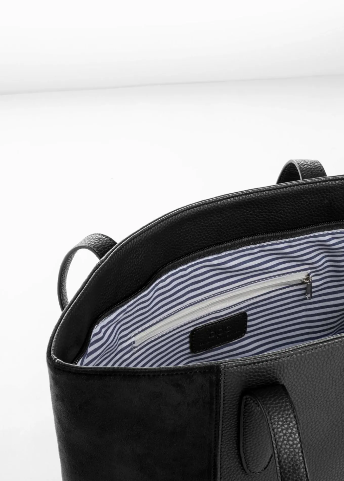 Bolso shopper grande con mezcla de materiales