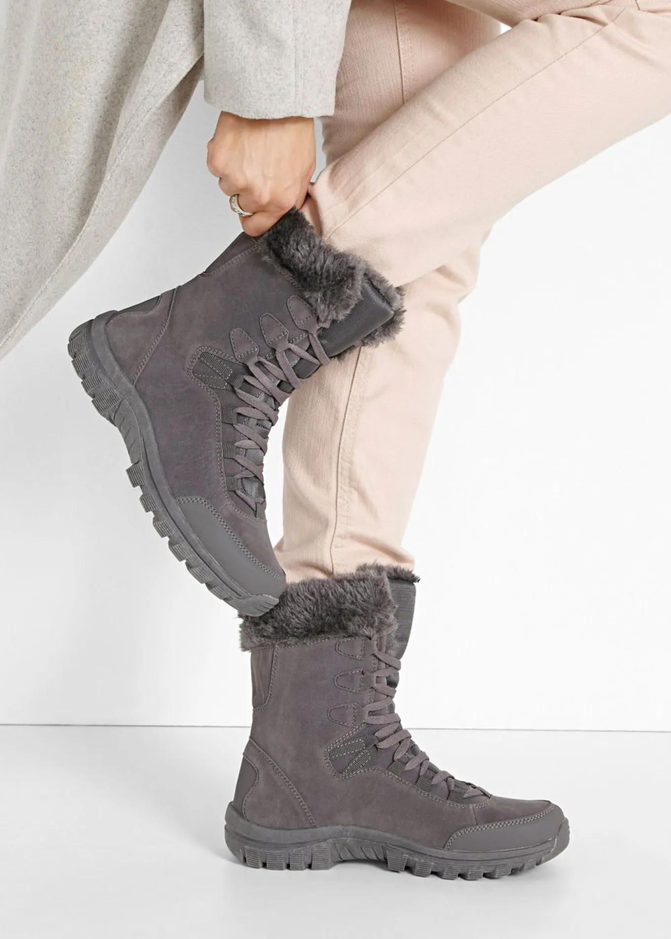 Botas con cordones y forro con membrana Tex