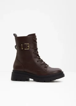Botas con cordones y hebilla
