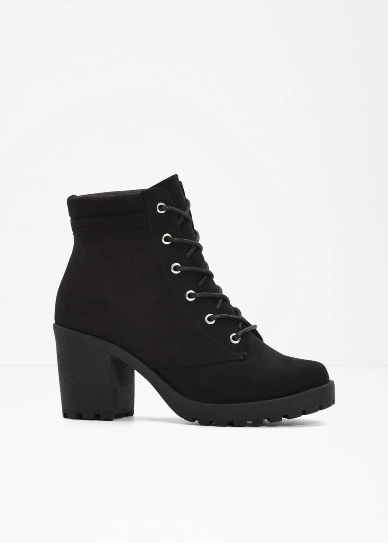 Botas con cordones y tacón ancho