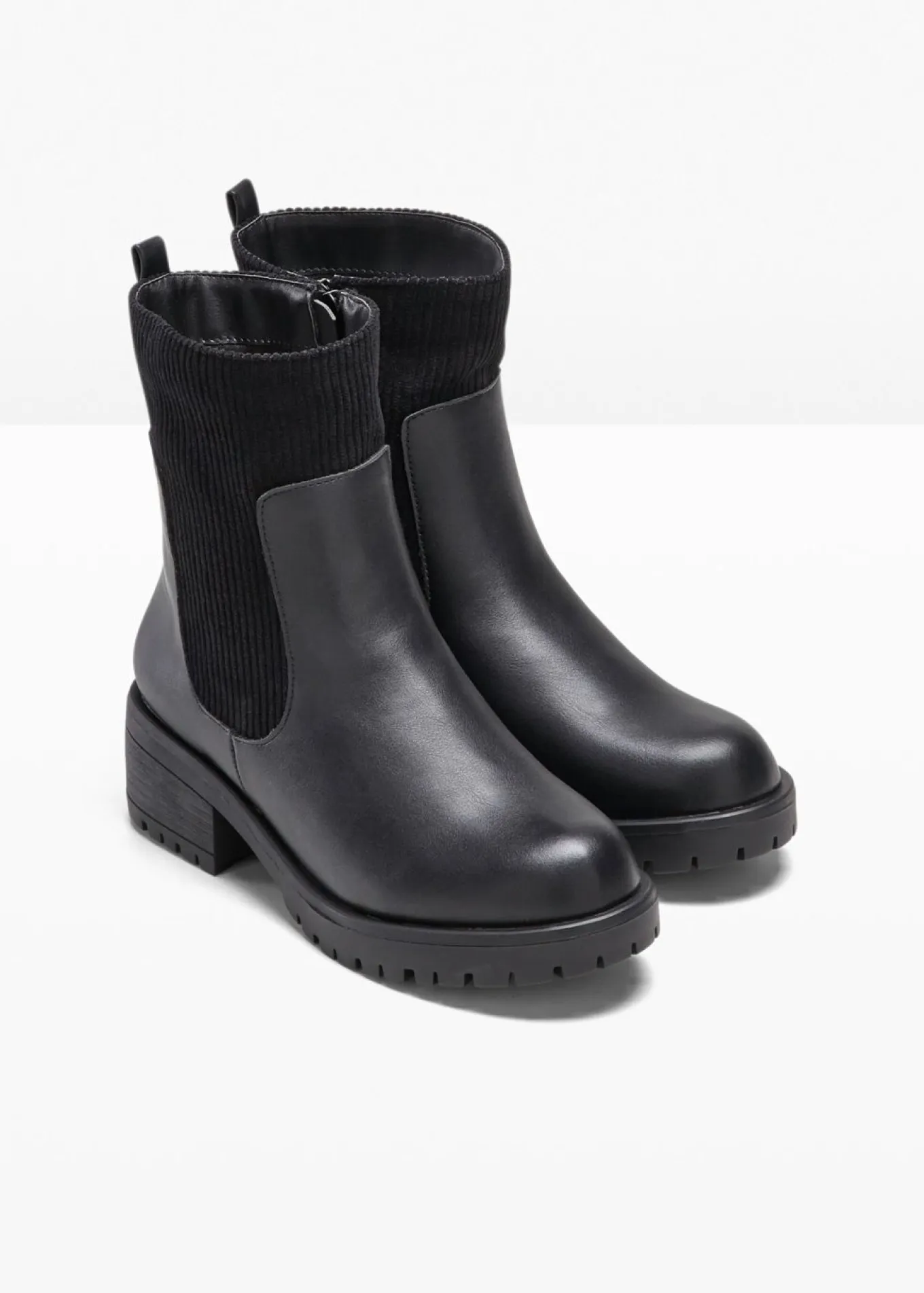 Botas con inserto de pana