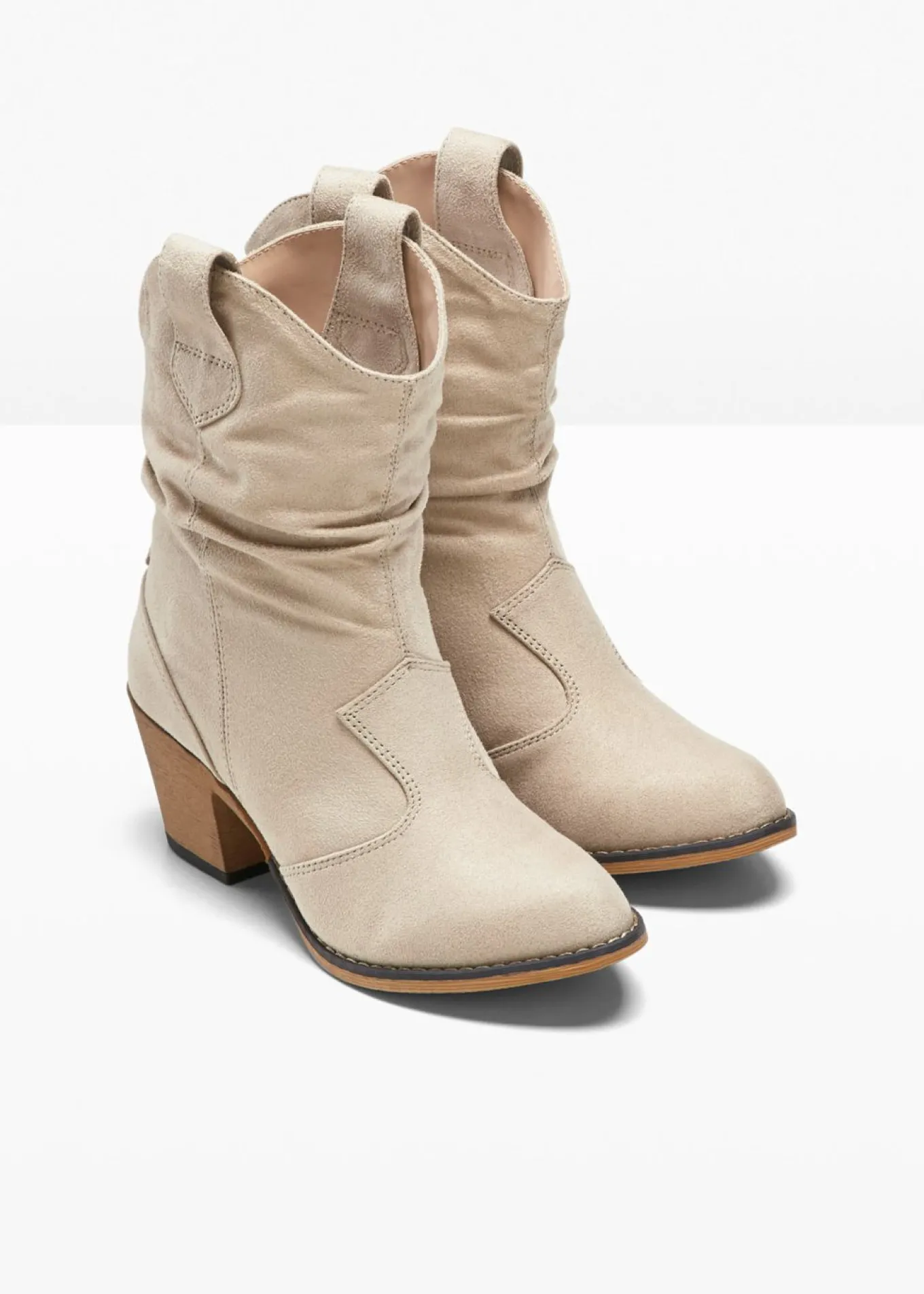 Botas de estilo cowboy con fruncido