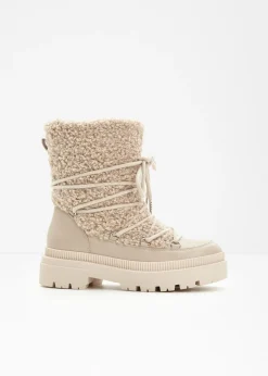 Botas forradas con cordones