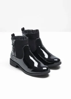 Botines con aspecto de charol