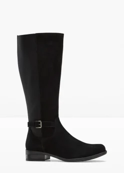 Botines de caña ancha de cuero
