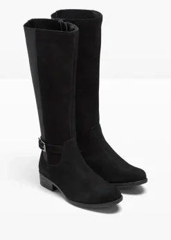 Botines de caña ancha de cuero