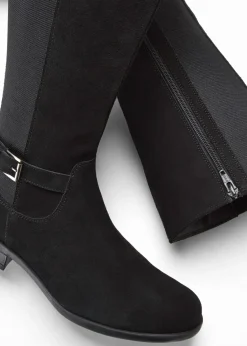 Botines de caña ancha de cuero