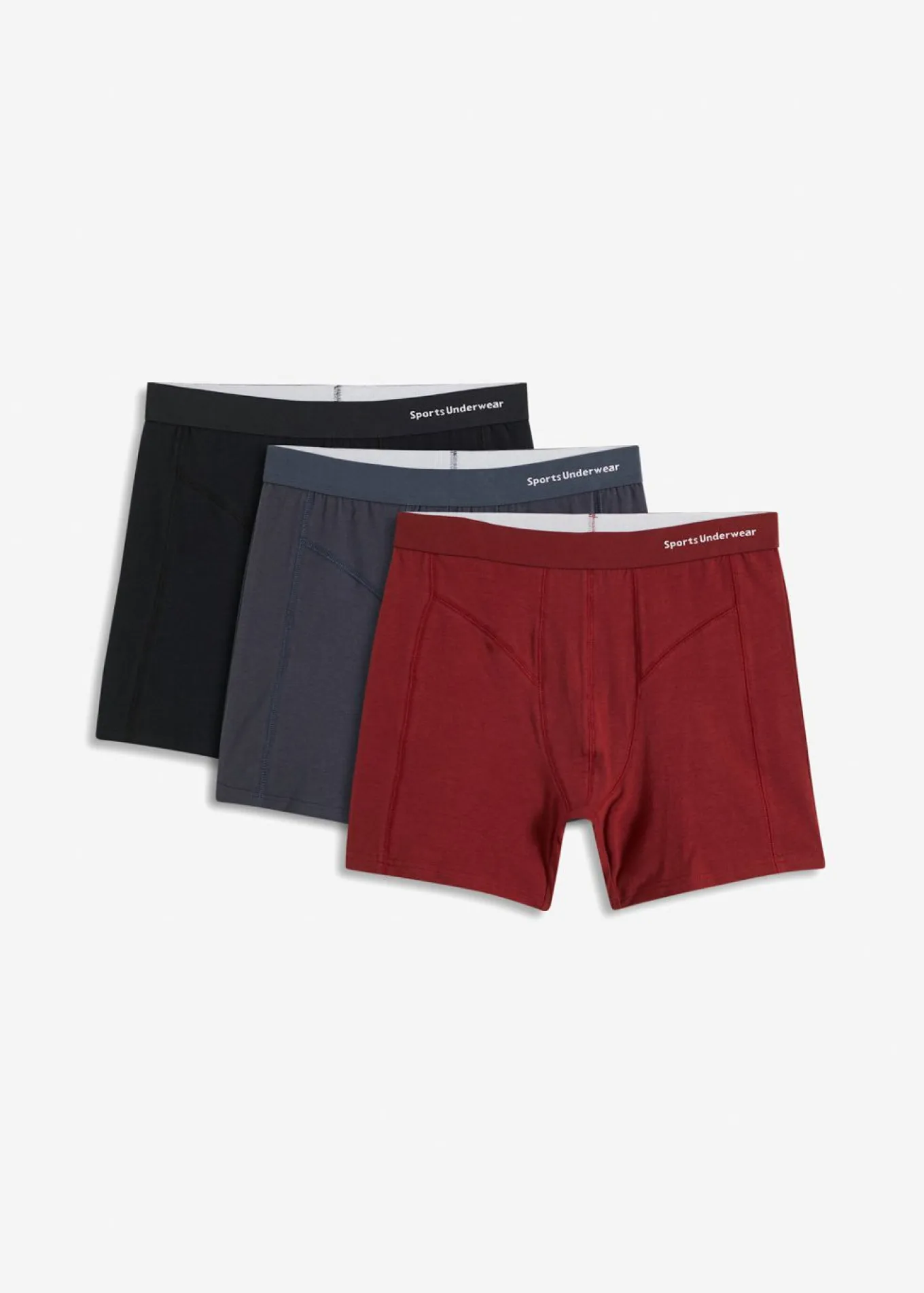 Boxers ajustados, largo medio, con algodón orgánico (3 unidades)